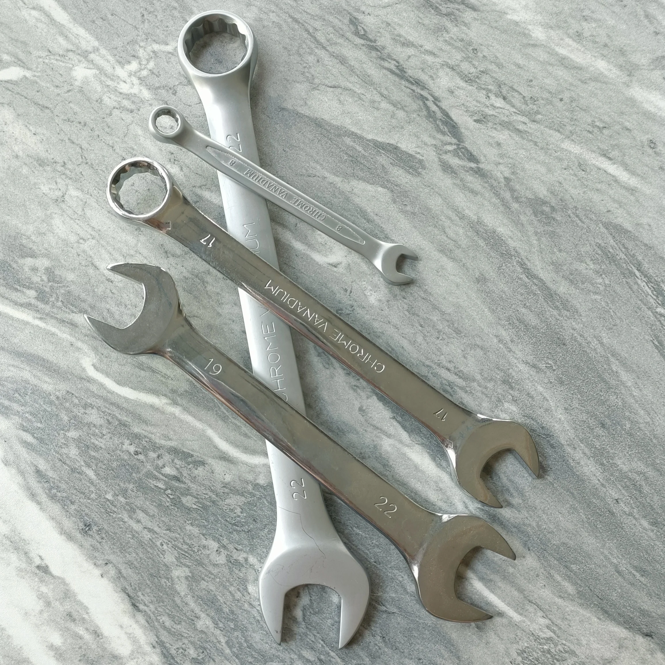 High Quality Hot Sale Multi Function Adjustable Mirror Polished Matte Texture Wrench Set Spanner CR-V Steel