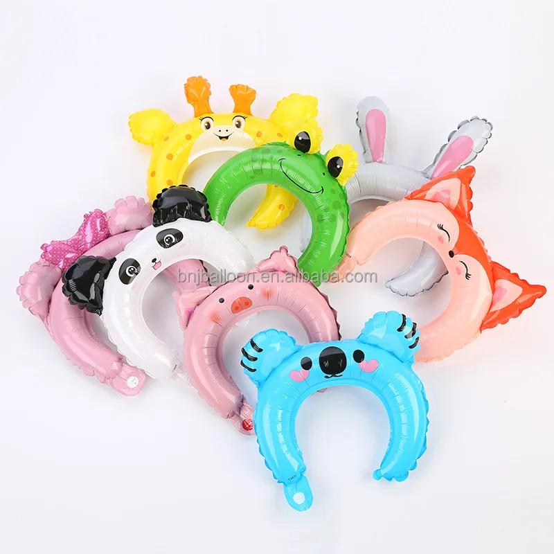 BONA Cartoon Design Kid Toys Balloons Headband Fun Foil Balloon Party Needs Wholesale Animal Headbands Helium Balloon