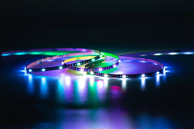 Ultra Narrow 3mm 4mm 5mm WS2812B Smart RGBIC Thin Rgb Led Strip for Sand Table Model Car Atmosphere Light Computer Accessories