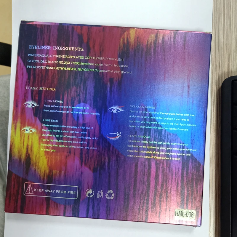 private label box packaging invisible 6 magnets 3d magnetic false faux mink eyelashes kit with adhesive eyeliner and tweezers