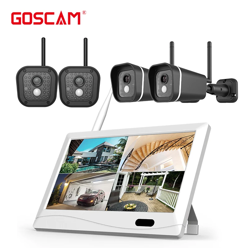 300m wireless no need network ip67 waterproof cctv camera system with monitor