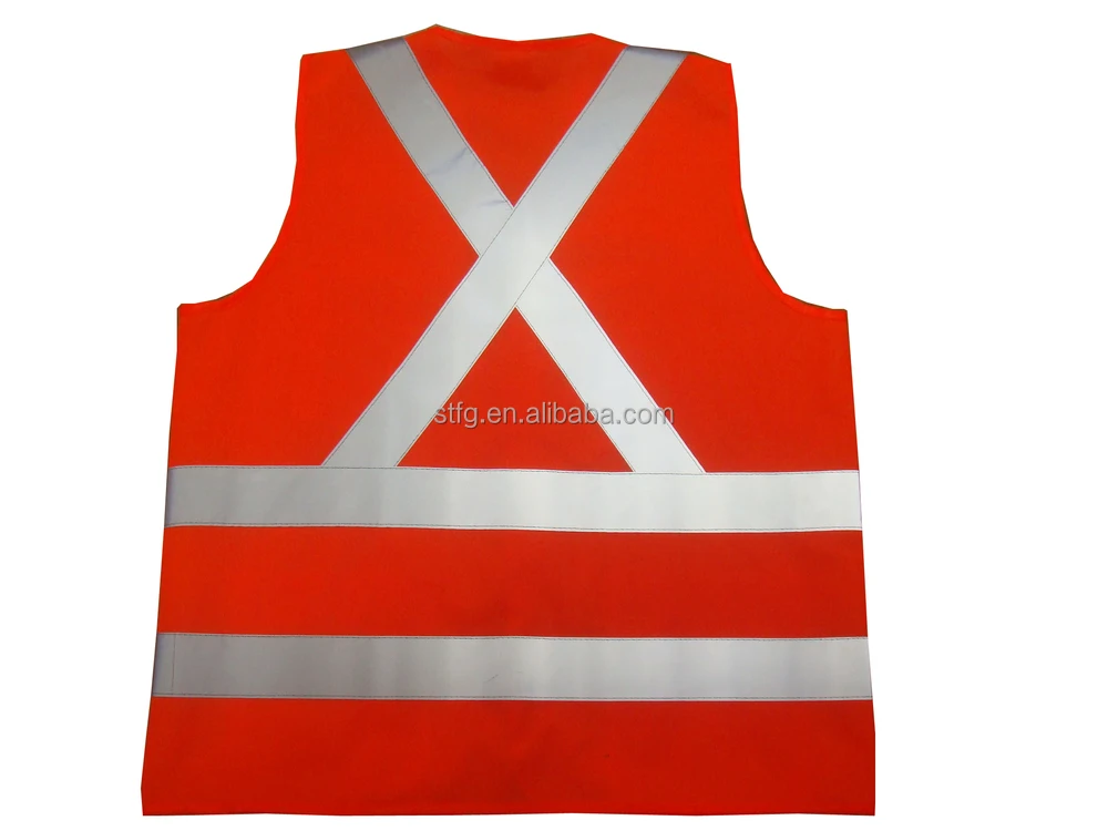 Custom Hi Vis multi pocket reflective Security work Vest