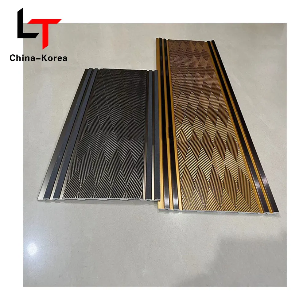 LT Hot Sale PS Timber Cladding fluted wall panels 3d Slat Seamless foam Alternative Wall Board For Hotel
