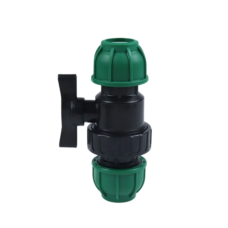 Vall Valve PP Compression Fittings for Irrigation Low Price Drip Irrigation System Pe Pipe pp Ball Valve for Water Supply