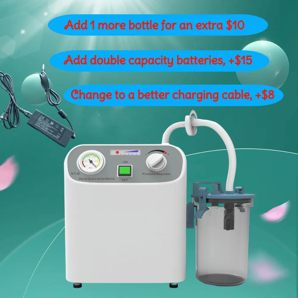 Surgical Emergency Suction Unit Battery Operated Device Pump Medical Portable Suction Machines Price