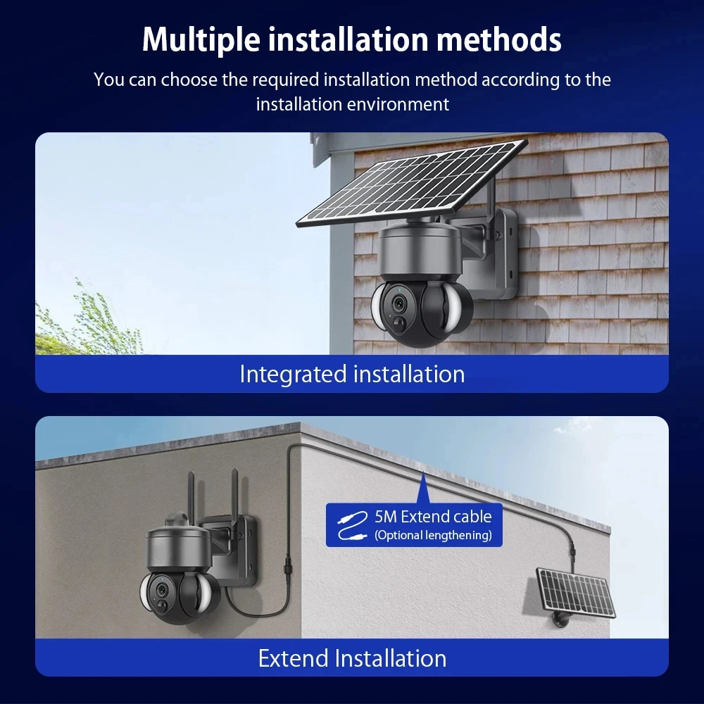 4.5 inch New bullet and dome linkage dual lens dome cctv camera multi lens outdoor cctv 4K camera w