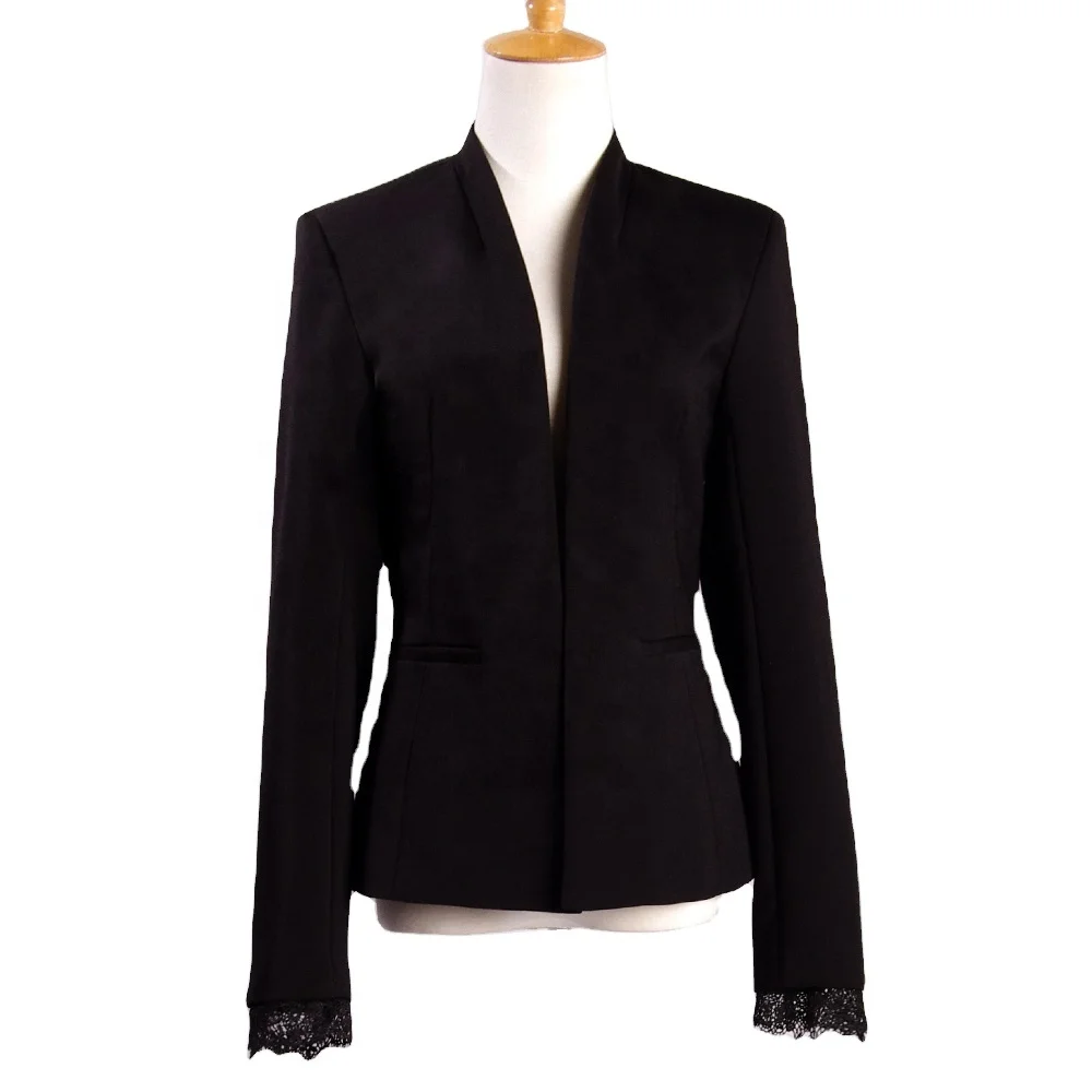 Wholesale Custom Lady Business Suits Women Jacket Black Suits