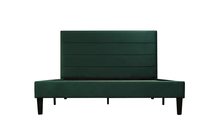 Modern minimalist style comfortable furniture premium green bedroom double flannel king bed bedroom furniture