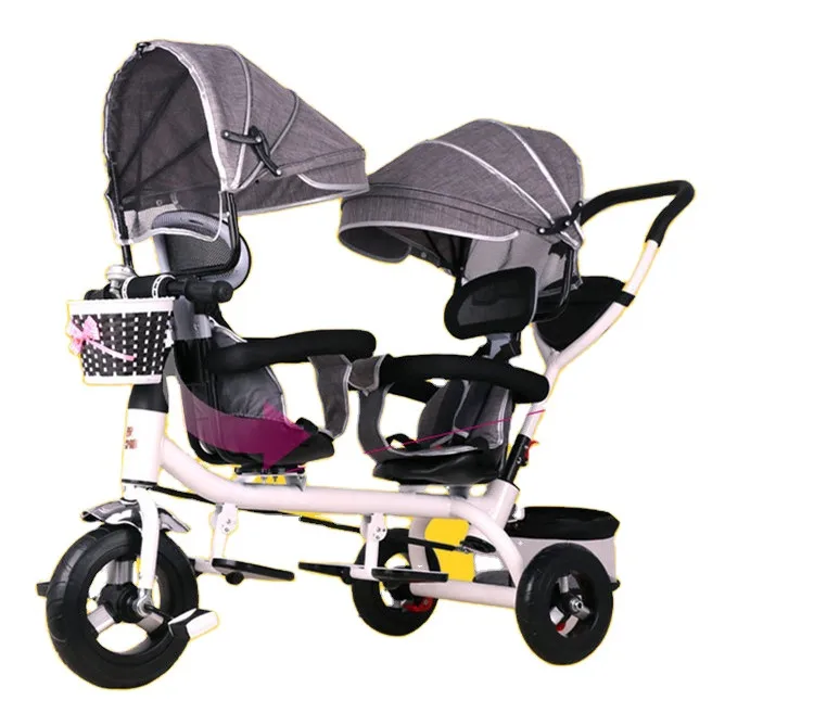 Cheap factory CE 3 wheels  try cycle model baby double tricycle kids pedal trike for sale