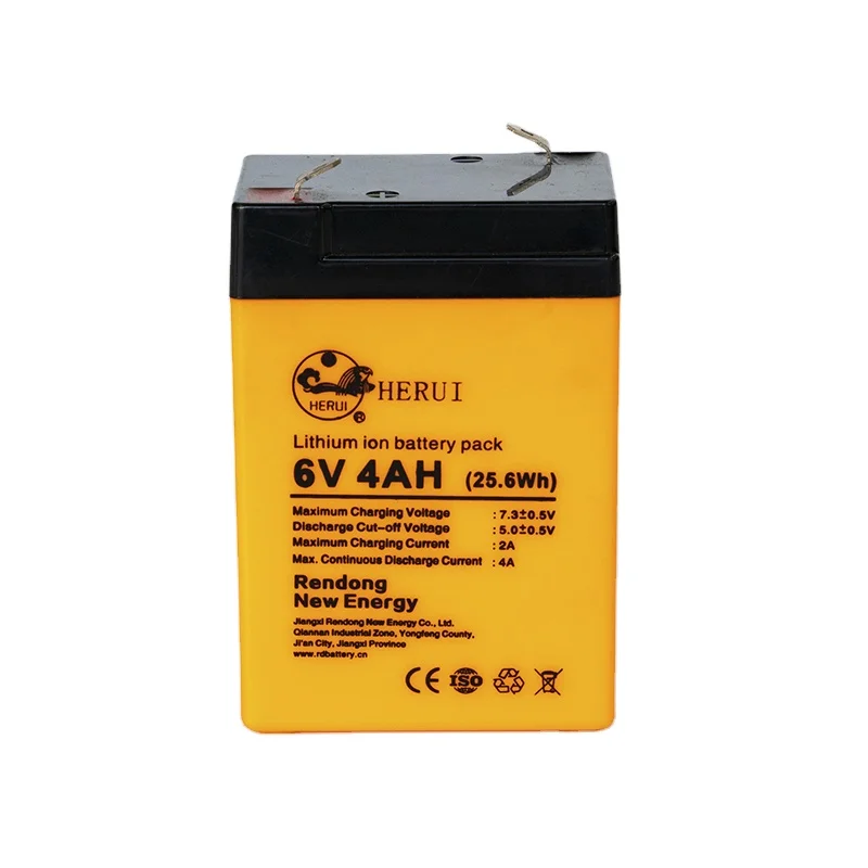 High Quality Customized High Performance 6v 4ah 4.5ah Lifepo4 18650 Rechargeable Battery Pack