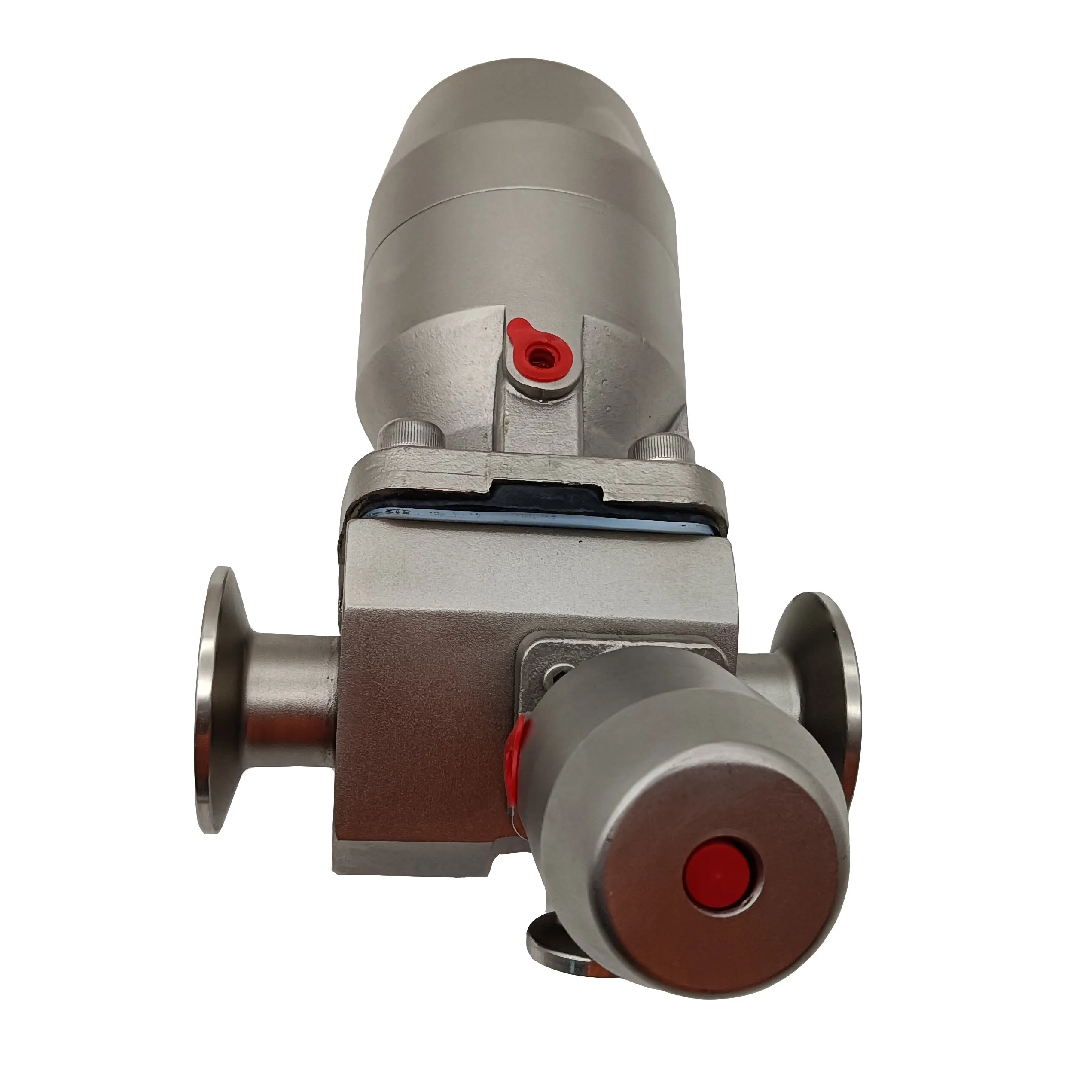 Sanitary Stainless Steel Straight Way Diaphragm Valve With Double Pneumatic