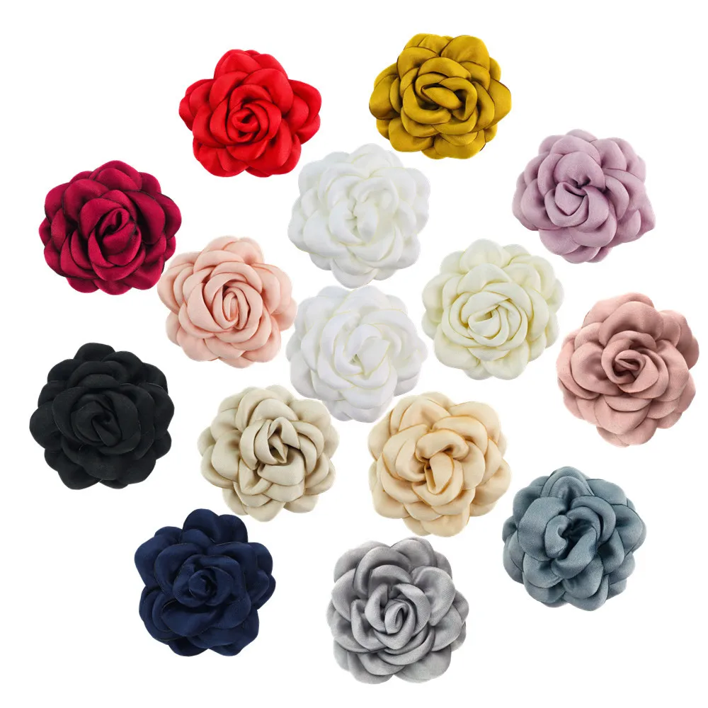 В наличии Различные цвета Забавные милые тканевые заколки для волос ручной работы для девочек-подростков