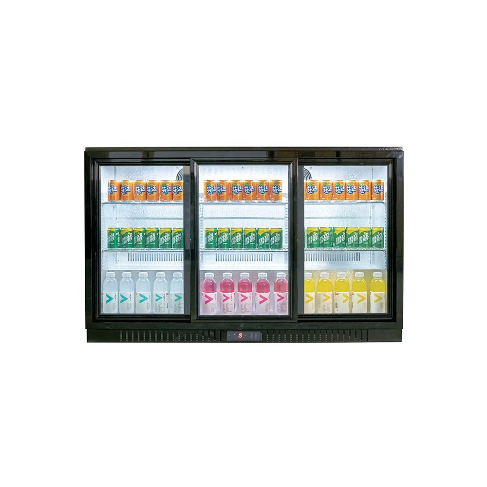 restaurant equipment kitchen Supertise Beverage Refrigerator foshan portable beer back bar cooler counter glass 3 door bar fridge
