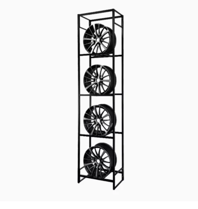 Customized Tire Display Stand Car Tire Standing Wheel Rim Display Rack Storage Wheel Hub Rack
