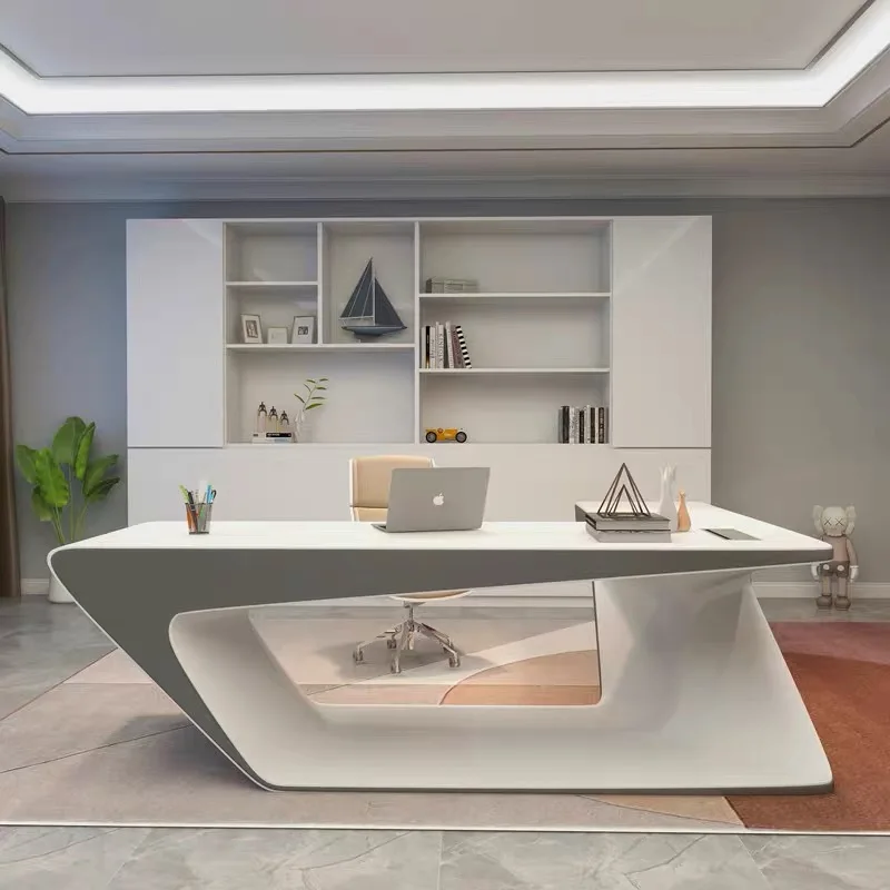 Top Sale High End Corian Solid Surface Loft Desk Office Furniture L Shaped Office Table