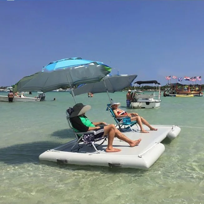 Классический дизайн, плавающий рыболовный остров, надувная плавающая лодка, док-платформа