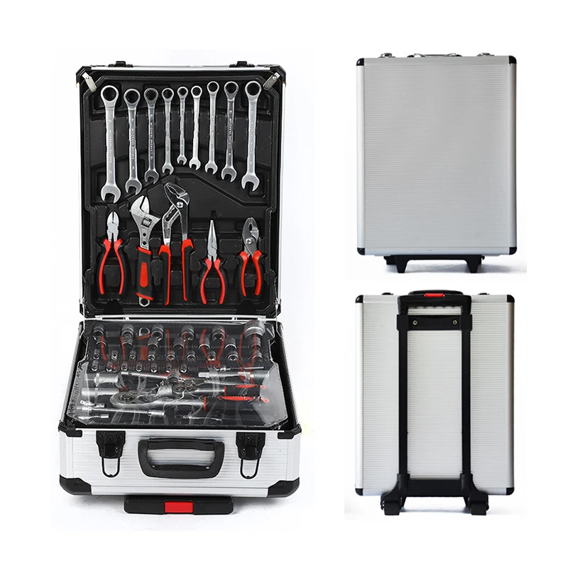 New 2022 China Wholesale Supplier Germany Aluminum Trolley Tool Box 499Pcs Tool Set