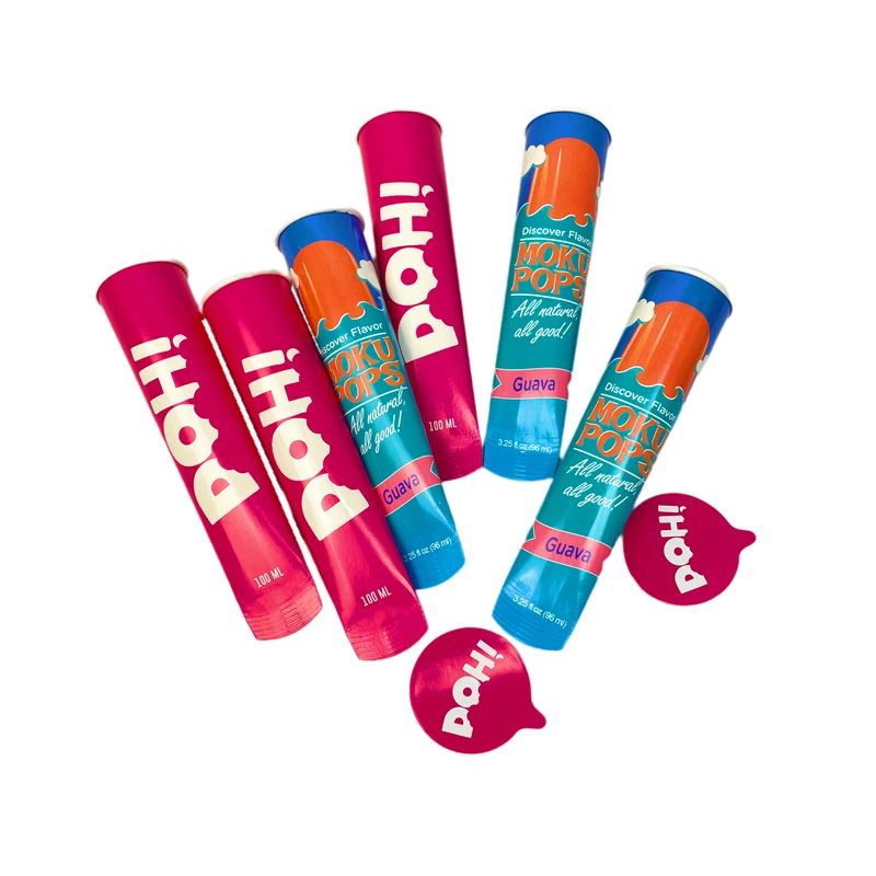 Recyclable custom logo printed ice cream tube callipo ice cream tube