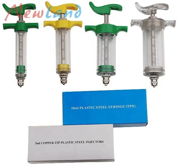 NL206 10ml 20ml 30ml farm veterinarian animal livestock plastic steel syringe (without needle) for poultry pig dog sheep