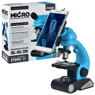 Science Educational Toy Microscope With Phone Support Pad Holder Stem Toy For Kids Bg002 Children Popularization Growth Learning