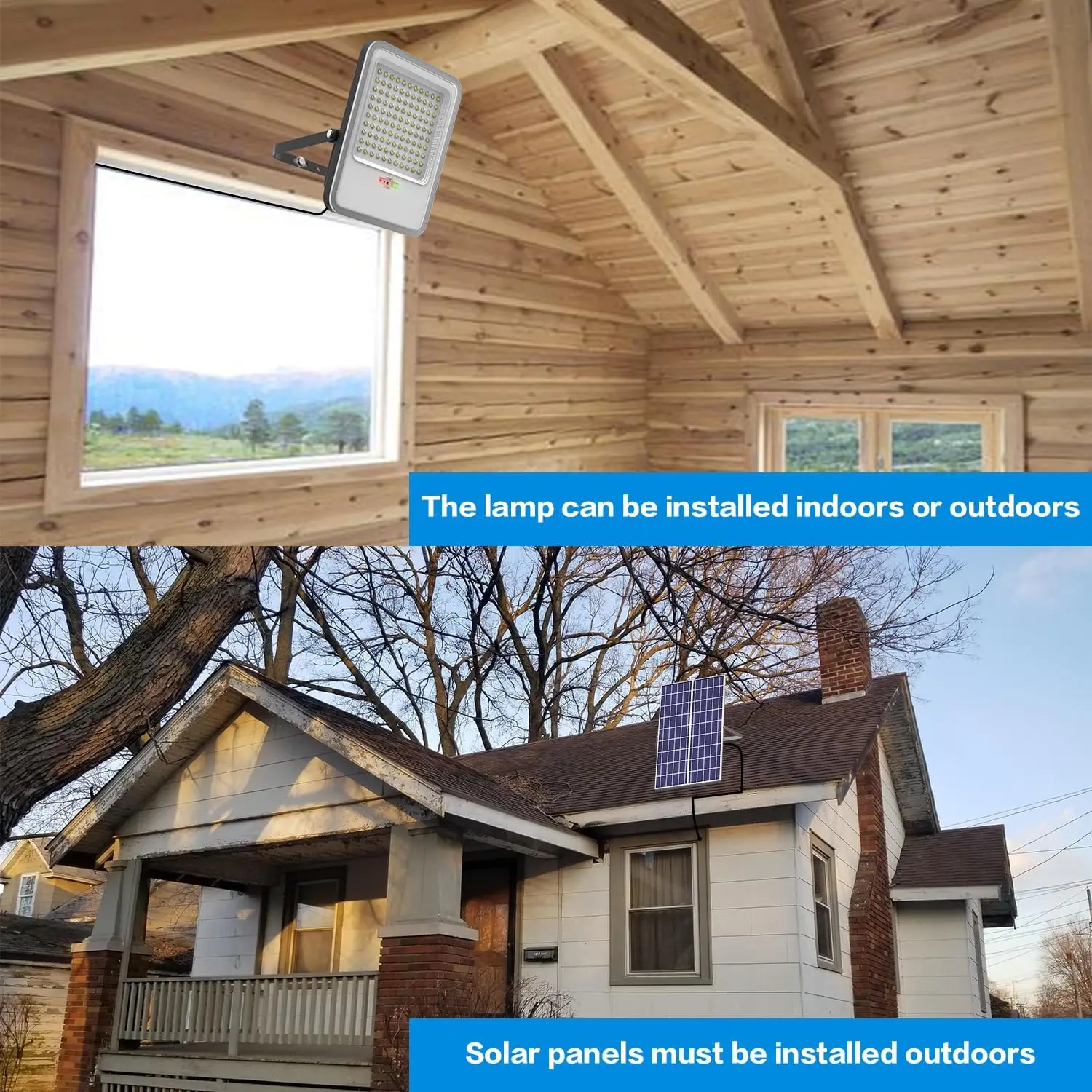 ABS Solar Floodlight 100W 200W 300W 400W 500W White Warm white Remote Control IP65 Solar Flood Lamp Outdoor Wall Light Spotlight