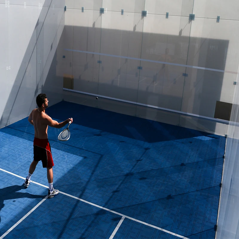 Manufacture In China Full Glass Plastic Squash-Court-For-Sale All-Glass Squash Court Vinyl  Flooring