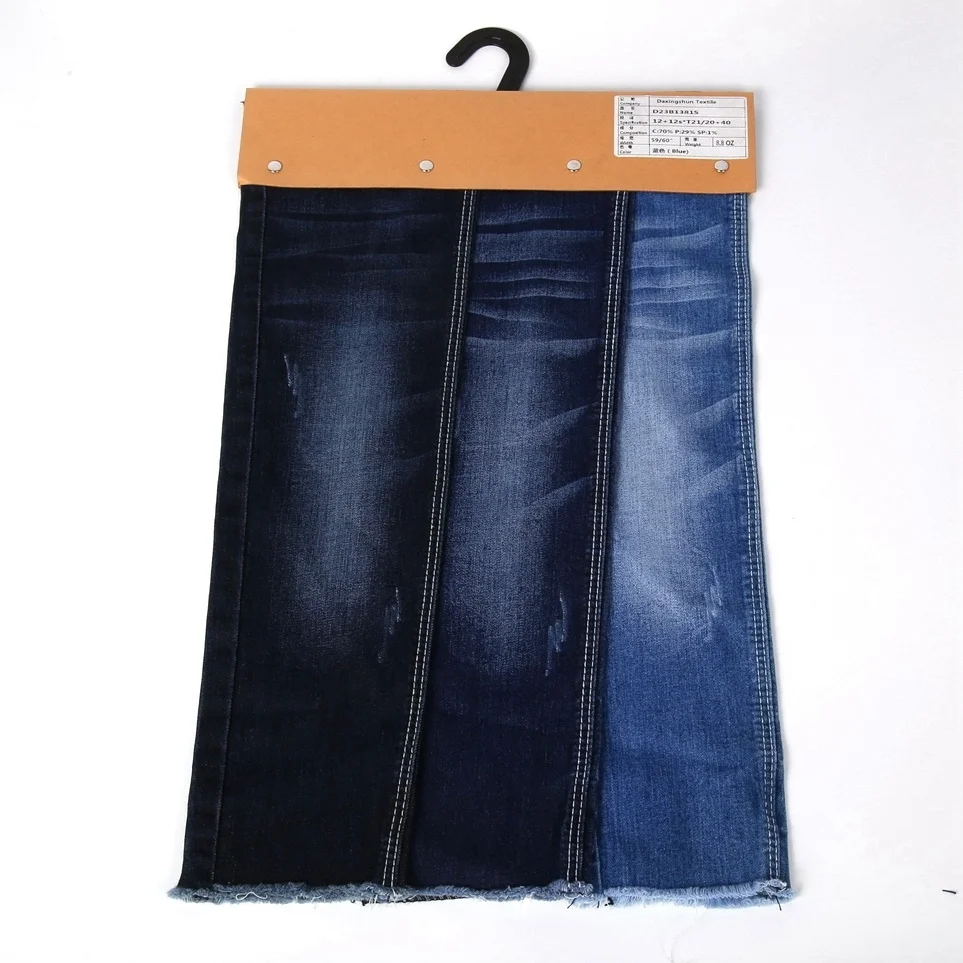 China factory price TC tc viscose spandex stretch twill cotton denim fabric