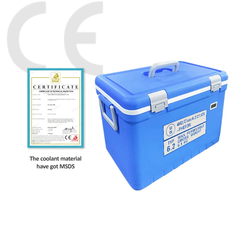 Phefon Certified UN3373 Biological Substances Cold Chain Transport Cooler Box Container