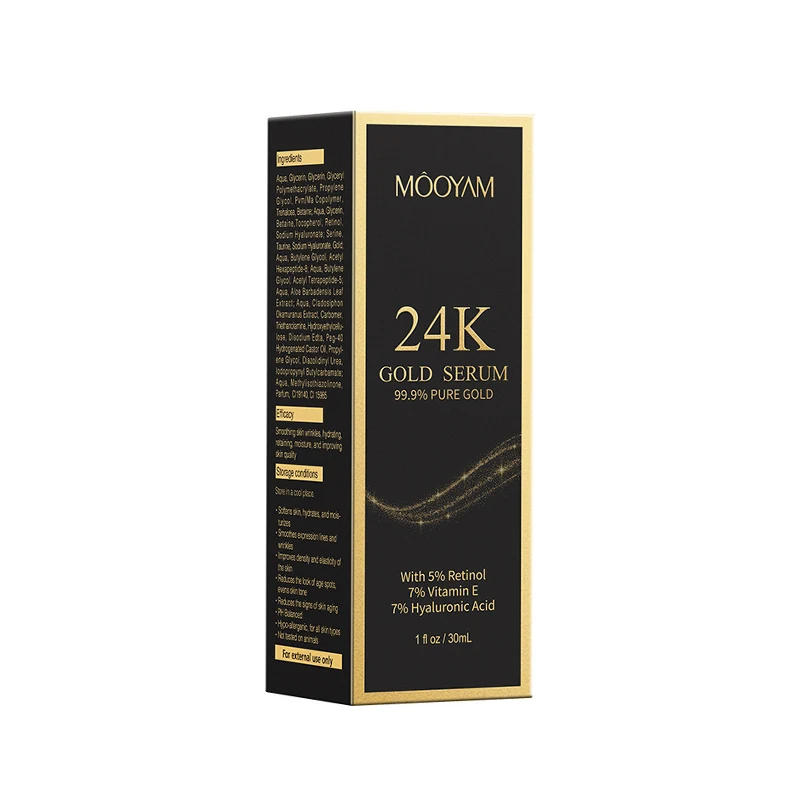 VESTA 30ml Anti-aging Anti-wrinkle 24K Gold Vitamin E Hyaluronic Acid Face Serum