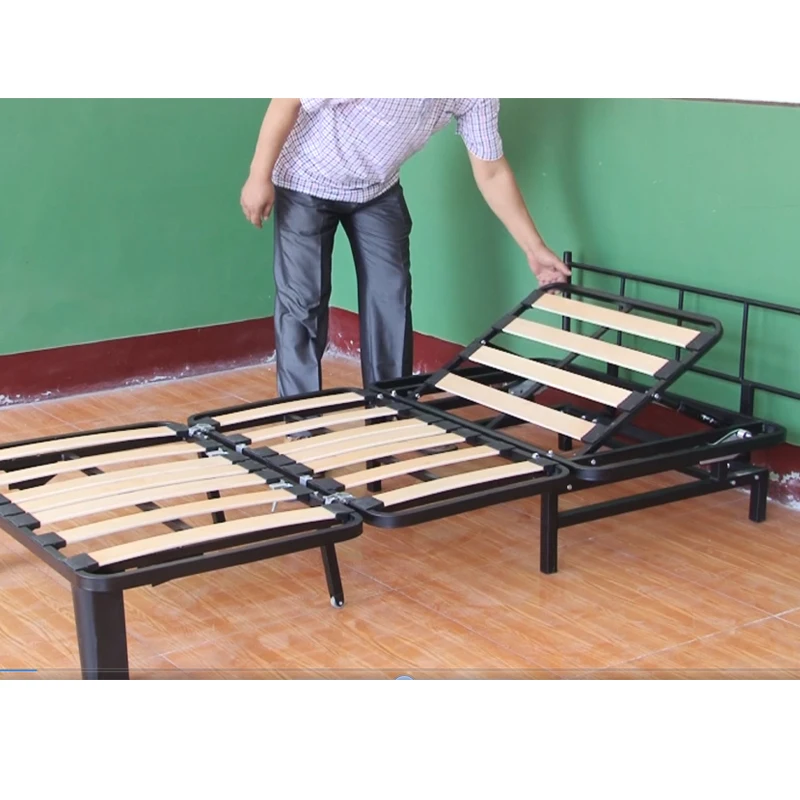 Queen size metal slatted sofa bed mechanism, 3 fold sofa bed frame