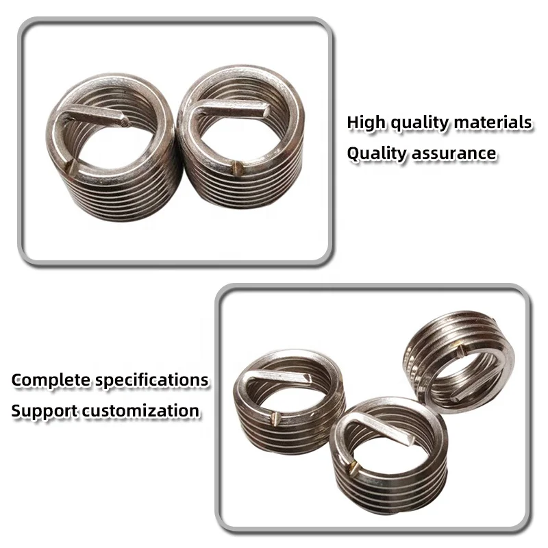 304 Wire Thread Insert Left Hand Thread Inserts M3 Stainless Steel Fasteners Screw Thread