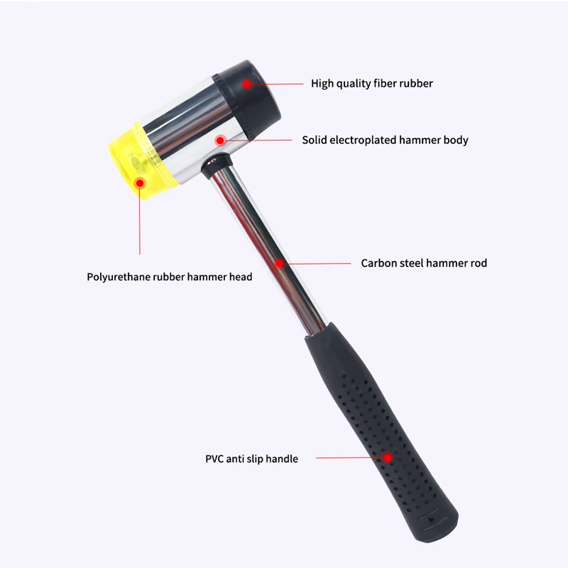 Rubber Hammer, Small Hammer, Rubber Hammer, Tile Tile Adhesive Installation Hammer, Solid Hammer, Home Decoration Tool