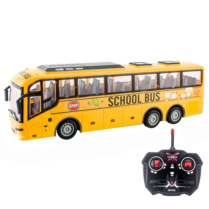 
Autos Control Remoto 1:30 Scale 4CH Remote Control School Bus with Light RC Toy School Car Hot Gift for Boy Educational Toys 