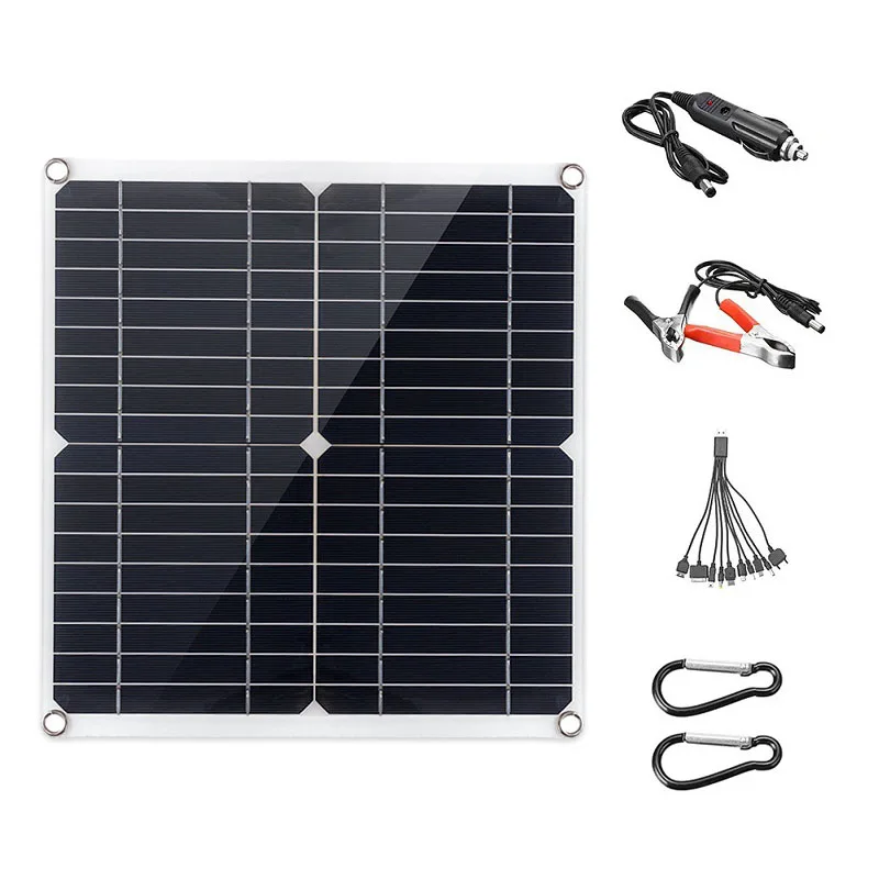 20W Flexible Dual USB Output Solar Panel Charger 18V Solar Panel for Car Boat Mobile Phone Portable Charger