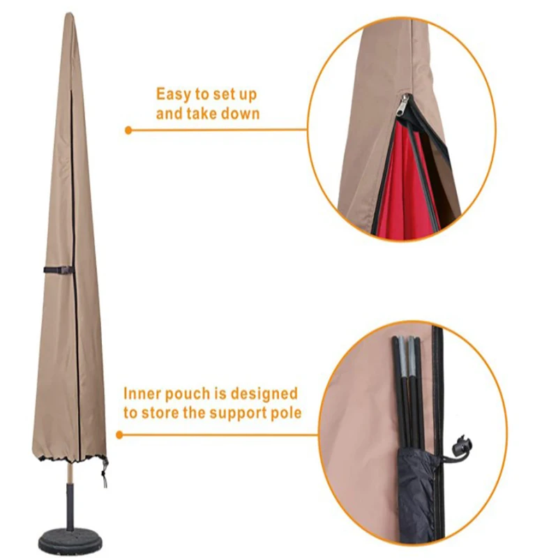 Professional hot selling dust for chair Umbrella Parasol Cover umbrella plastic base cover with CE certificate