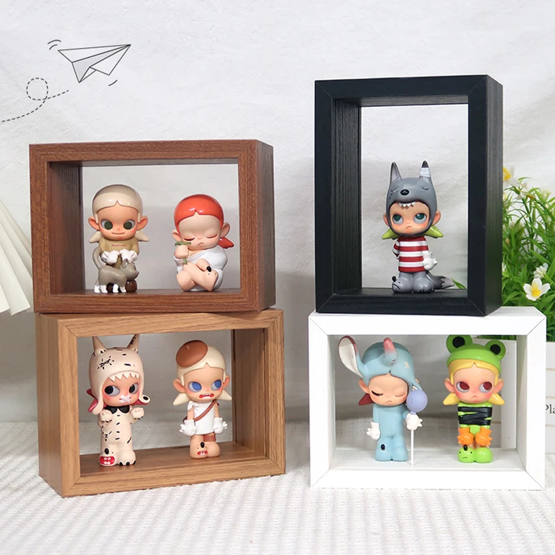 4cm hollow transparent picture frame double-sided glass display booth doll blind box picture frame desktop decoration
