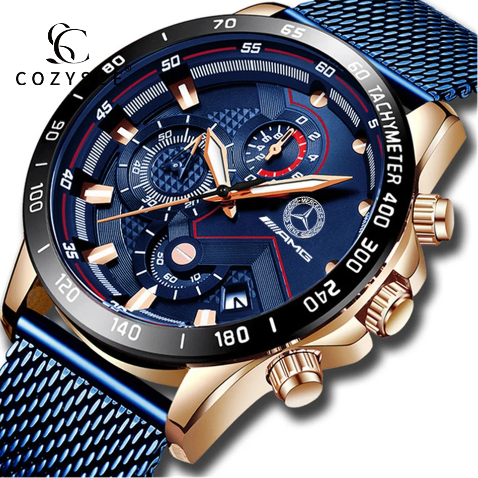 Hot Selling Mens Full Funcation Fashion Quartz Watches Wholesale Cheap Waterproof Business Design Car brand Watch