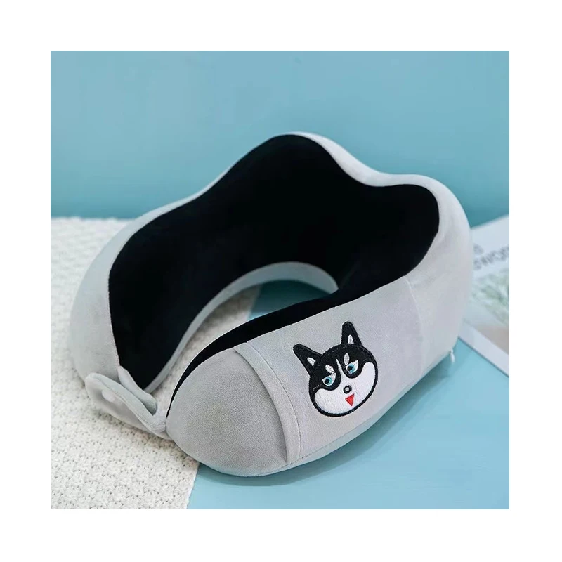 Packaging storage Airplane comfortable 2 in 1 u shaped Office memory foam deep sleep neck travel pillow