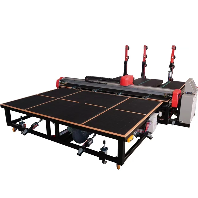 shandong glasino machinery Automatic Movable 3 in 1 Glass Cutting Machine CNC with Breaking Table