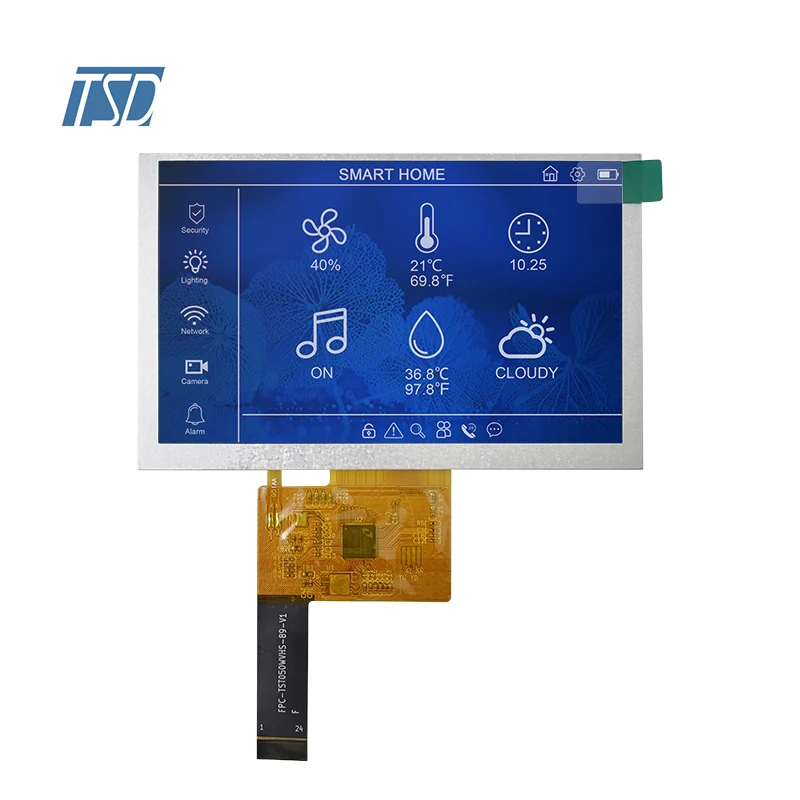 5' 5 Inch SPI Interface 800x480 Resolution ILI5480 ST7262 LT7680A-R IPS TFT LCD  Screen Display Module