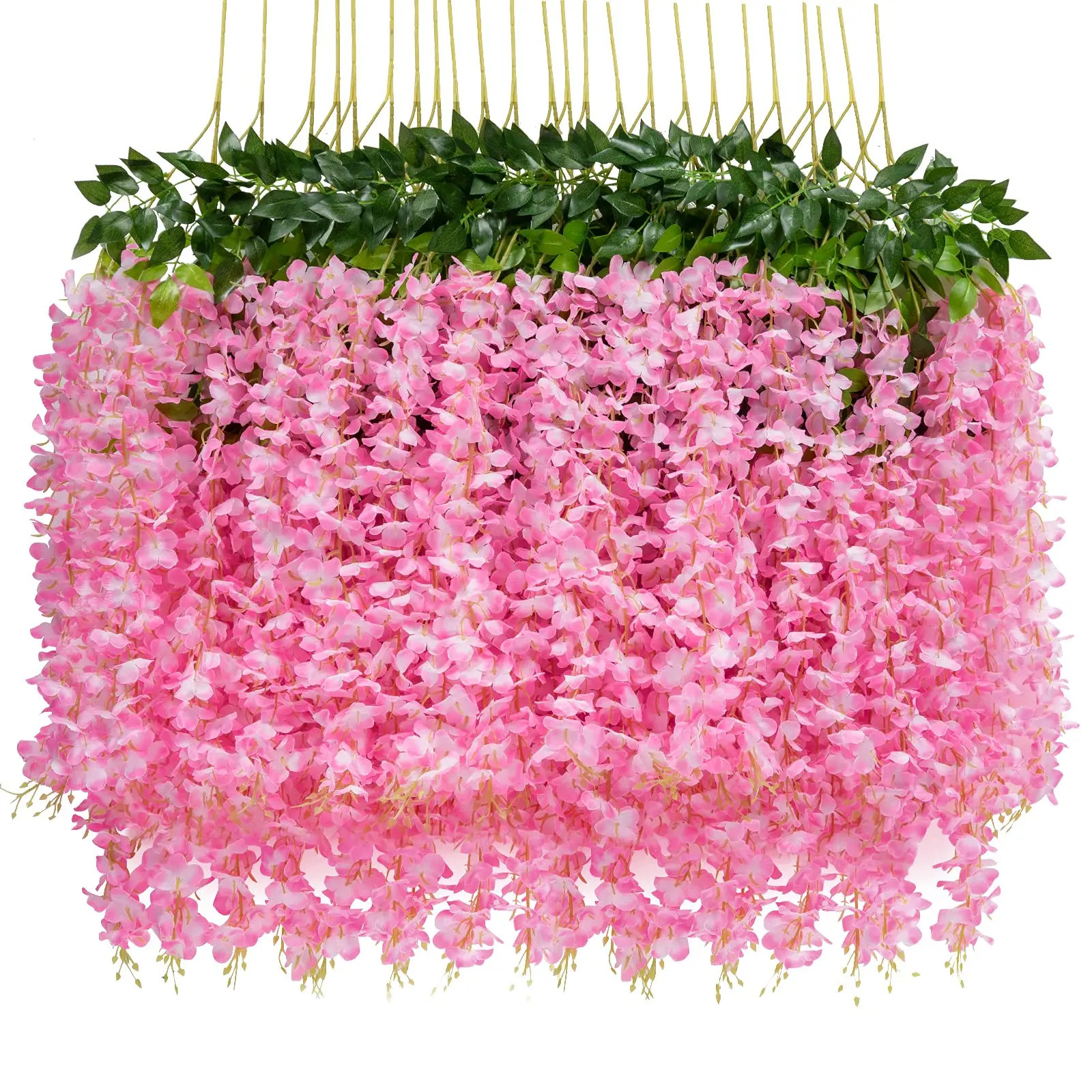3.6 Feet Colorful Wisteria Vine Home Wedding Hanging Flowers Garland Artificial Dried Silk Decorative Flowers