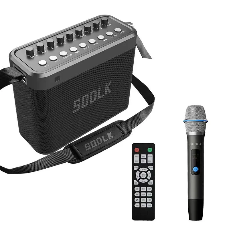SODLK S1314 Portable Karaoke Machine with Wireless Microphone 200W PA System Rechargeable Speaker Supports TF Card/USB/AUX/TWS