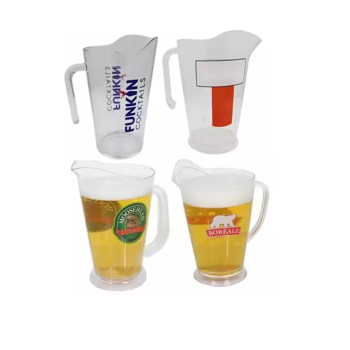 Popular  High Quality food grade 1.5L 1.8L 2L plastic beer jug for bar home restaurant with custom logo