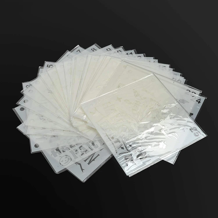 Wholesale Drawing Template Reusable Stencil Plastic Wall Painting Decorating Stencil for Kids