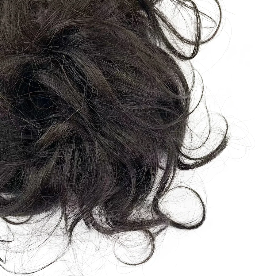 Natural Curly Messy Human Hair Pieces Elastic Chignon Updo Cover Hairpiece Extension Human Hair Bun