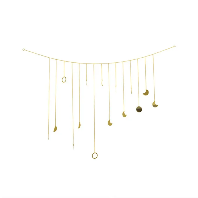 2022 New Customized Moon Phase Wall Hanging Boho Garland Decor Home Decoration Hang Art Ornaments for Bedroom