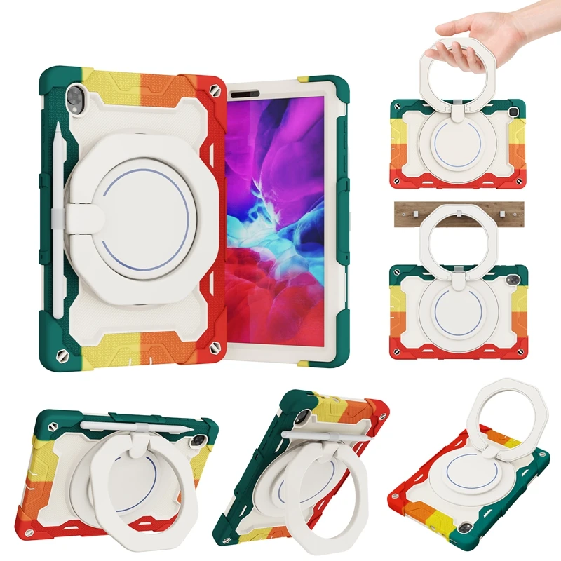 2022 Newest Silicone Tablet Cover Shockproof Tablet PC Case with Ring Kickstand For Lenovo Tab M10 Plus K10 P11