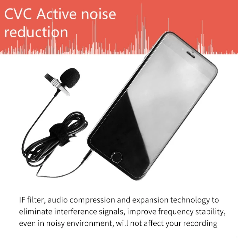 1.5m Portable Mini Stereo hifi sound Clip Lapel 3.5mm Type C mic Wired Mobile lavalier microphone microfone de lapela