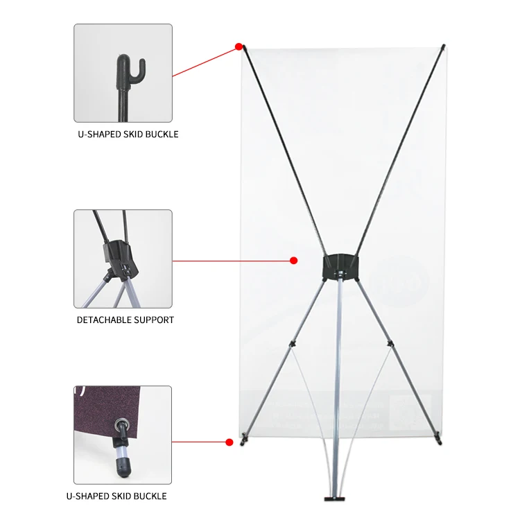 80x180 60x160 X Banner Stand Advertising Display Rack for Exhibition Frame