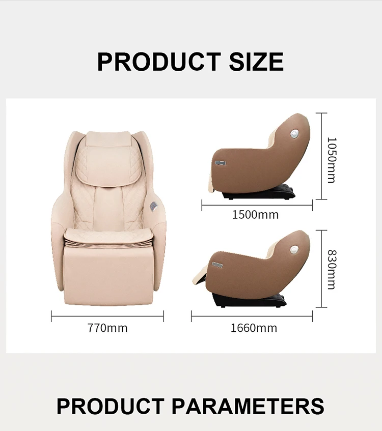 Modern Design Upholstery Faux Leather Heated Small Leisure Massage Chair for Space Saving